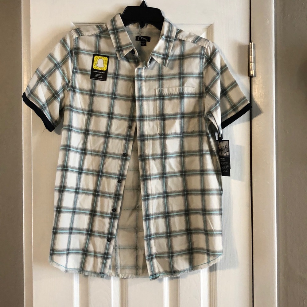 NWT boys large button down shirt